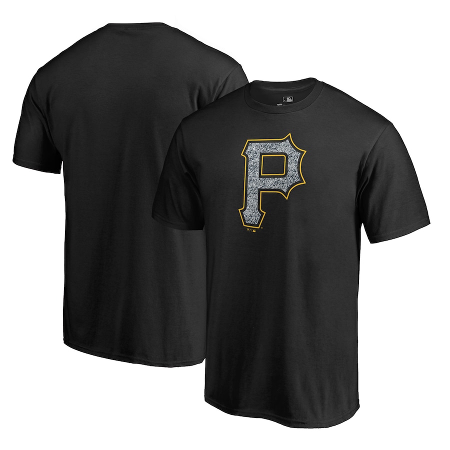 Men's Pittsburgh Pirates Black Static Logo T-Shirt