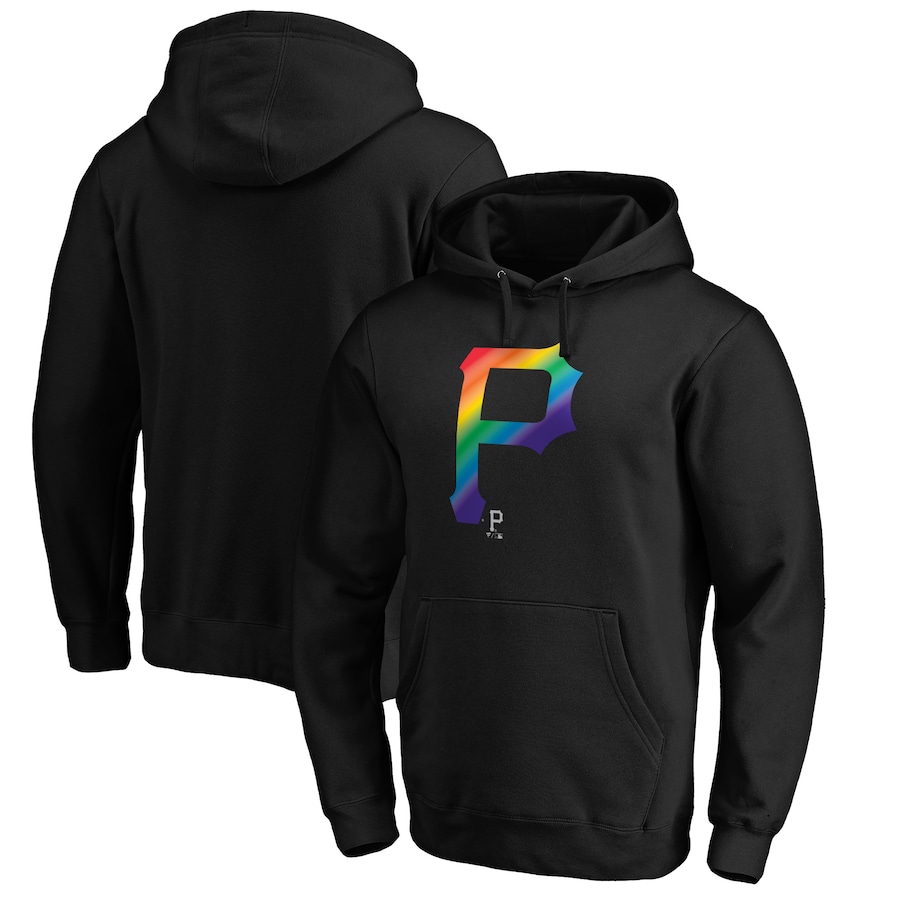 Men's Pittsburgh Pirates Black Team Pride Logo Pullover Hoodie Men's Pittsburgh Pirates Black Team Pride Logo Pullover Hoodie