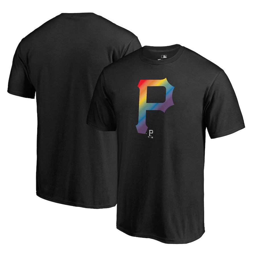 Men's Pittsburgh Pirates Black Team Pride Logo T-Shirt