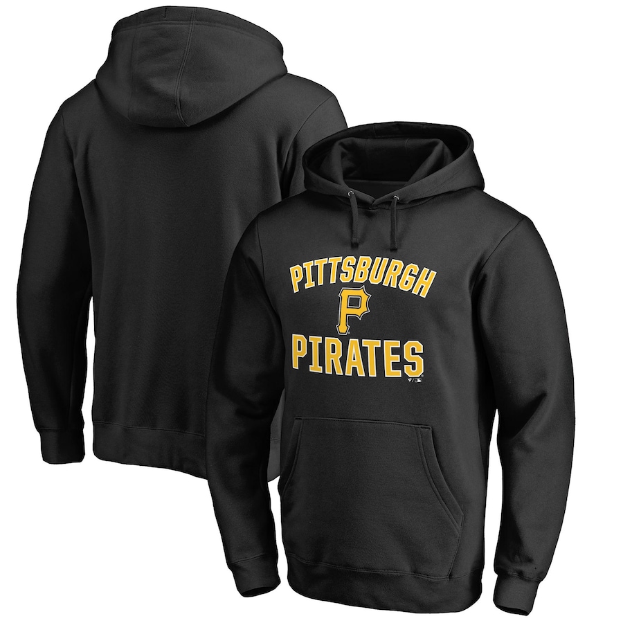 Men's Pittsburgh Pirates Black Victory Arch Pullover Hoodie Men's Pittsburgh Pirates Black Victory Arch Pullover Hoodie