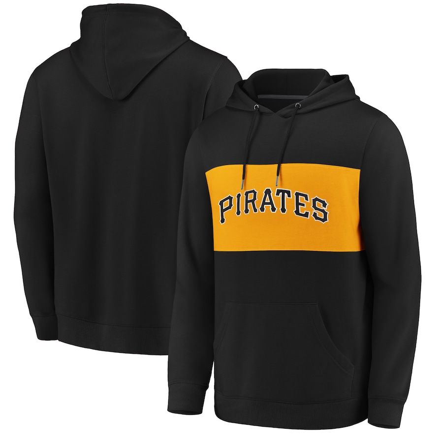 Men's Pittsburgh Pirates Black/Gold True Classics Team Faux Cashmere Pullover Hoodie