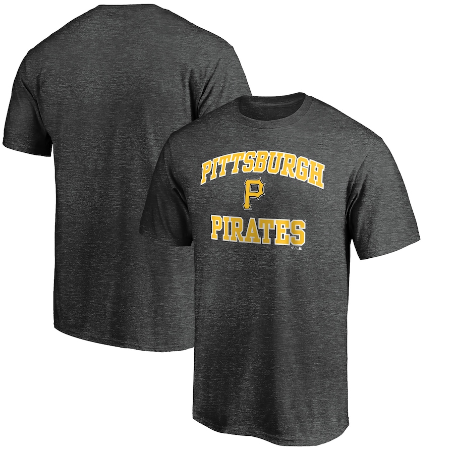 Men's Pittsburgh Pirates Charcoal Heart and Soul T-Shirt