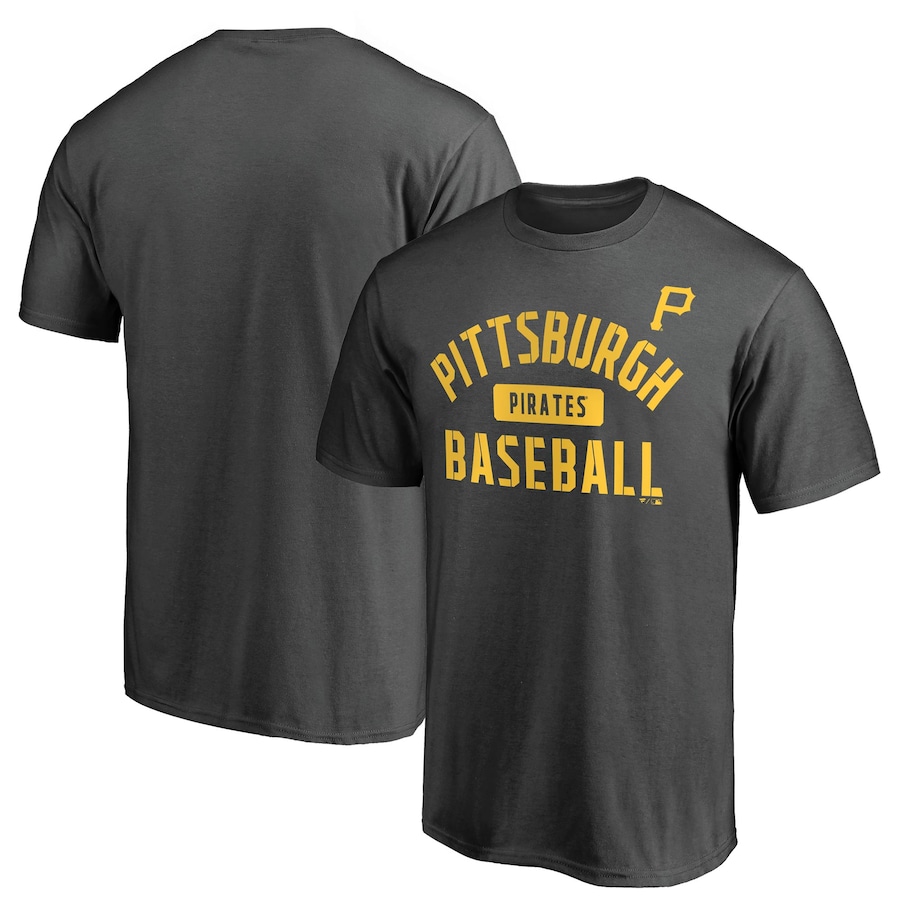 Men's Pittsburgh Pirates Charcoal Iconic Primary Pill T-Shirt