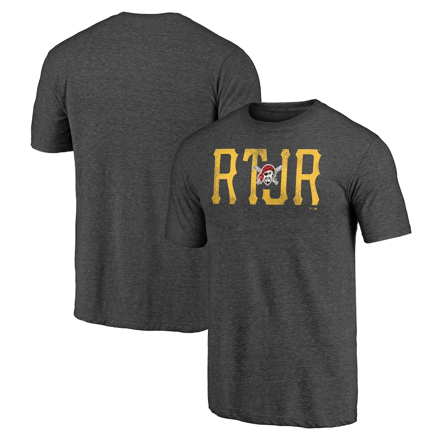 Men's Pittsburgh Pirates Heathered Charcoal Hometown Collection Tri-Blend T-Shirt