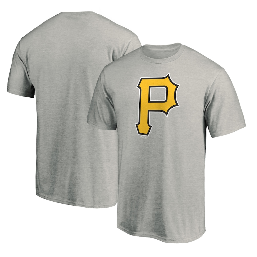 Men's Pittsburgh Pirates Heathered Gray Official Team Logo T-Shirt