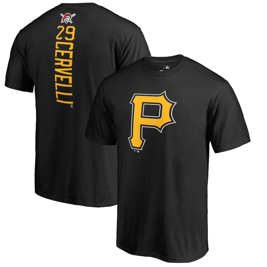 Men's Pittsburgh Pirates Francisco Cervelli Black Backer T-Shirt