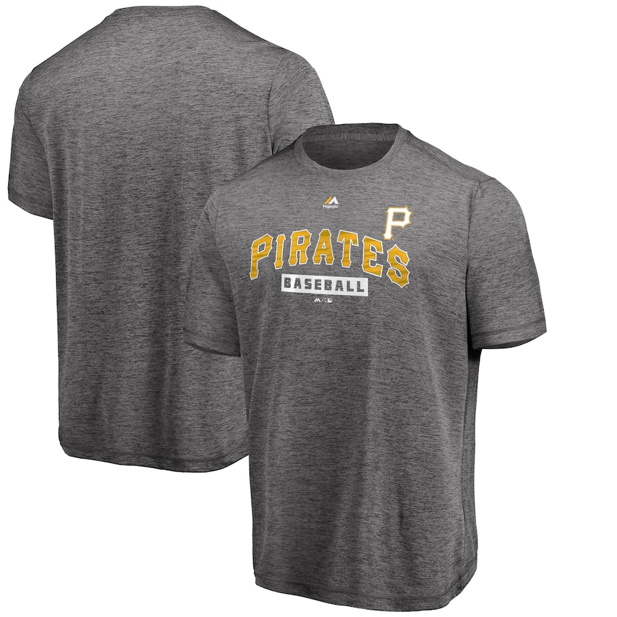 Men's Pittsburgh Pirates Majestic Gray Official Fandom T-Shirt