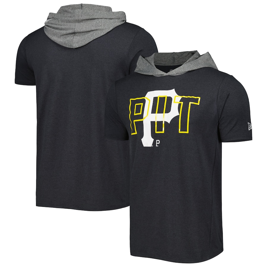 Men's Pittsburgh Pirates New Era Black Team Hoodie T-Shirt Men's Pittsburgh Pirates New Era Black Team Hoodie T-Shirt