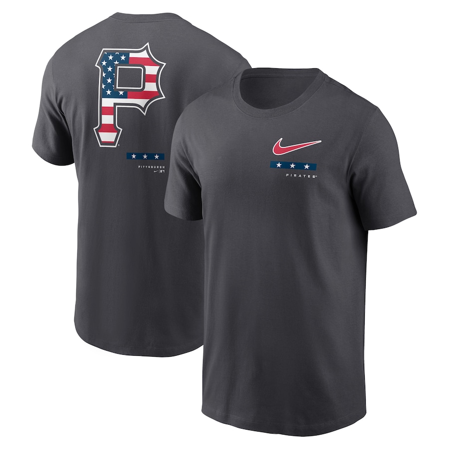 Men's Pittsburgh Pirates Nike Anthracite Americana T-Shirt