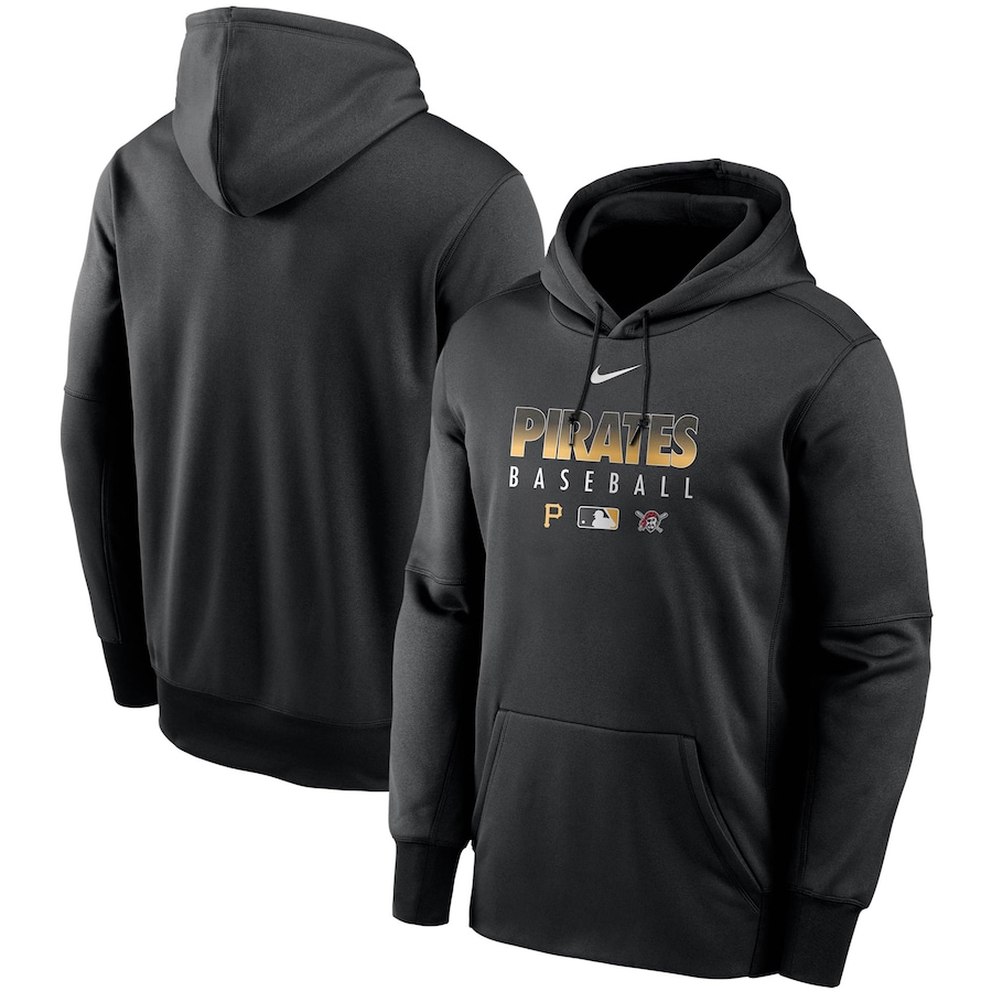 Men's Pittsburgh Pirates Nike Black Authentic Collection Therma Performance Pullover Hoodie Men's Pittsburgh Pirates Nike Black Authentic Collection Therma Performance Pullover Hoodie