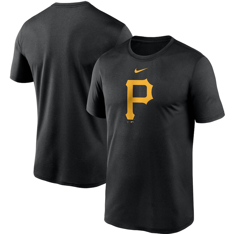 Men's Pittsburgh Pirates Nike Black Large Logo Legend Performance T-Shirt Men's Pittsburgh Pirates Nike Black Large Logo Legend Performance T-Shirt