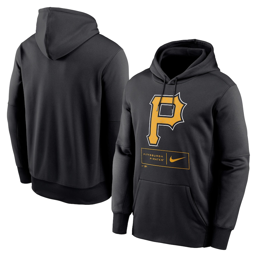 Men's Pittsburgh Pirates Nike Black Season Pattern Pullover Hoodie Men's Pittsburgh Pirates Nike Black Season Pattern Pullover Hoodie