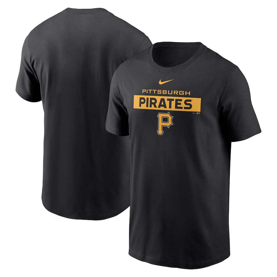 Men's Pittsburgh Pirates Nike Black Team T-Shirt Men's Pittsburgh Pirates Nike Black Team T-Shirt