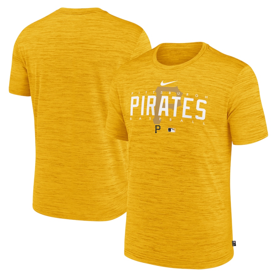 Men's Pittsburgh Pirates Nike Gold Authentic Collection Velocity Performance Practice T-Shirt Men's Pittsburgh Pirates Nike Gold Authentic Collection Velocity Performance Practice T-Shirt