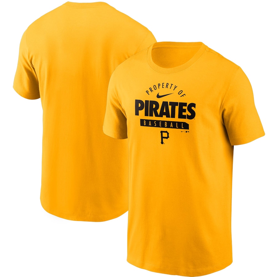 Men's Pittsburgh Pirates Nike Gold Primetime Property Of Practice T-Shirt