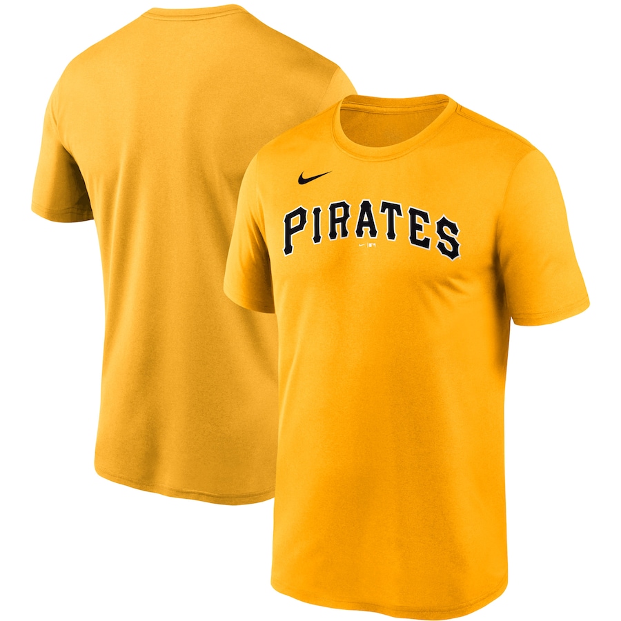 Men's Pittsburgh Pirates Nike Gold Wordmark Legend T-Shirt