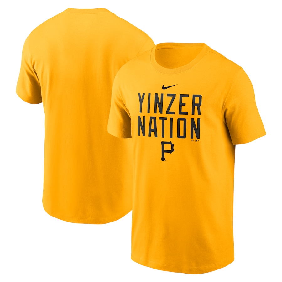 Men's Pittsburgh Pirates Nike Gold Yinzer Nation Local Team T-Shirt Men's Pittsburgh Pirates Nike Gold Yinzer Nation Local Team T-Shirt