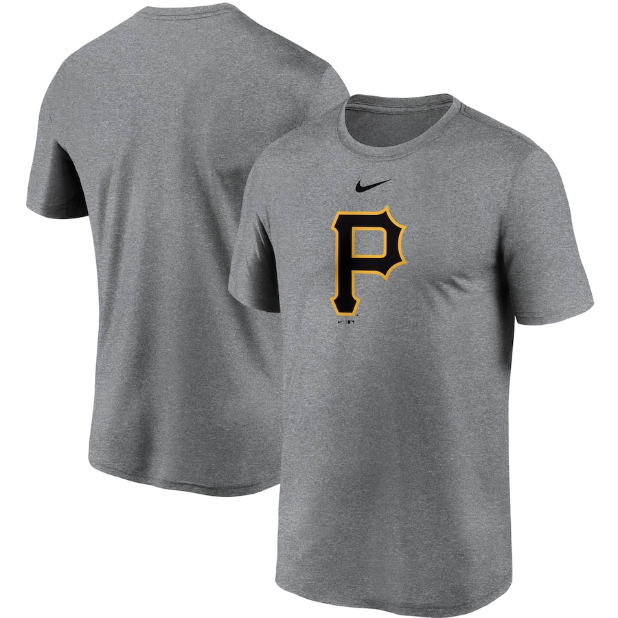 Men's Pittsburgh Pirates Nike Gray Large Logo Legend Performance T-Shirt Men's Pittsburgh Pirates Nike Gray Large Logo Legend Performance T-Shirt