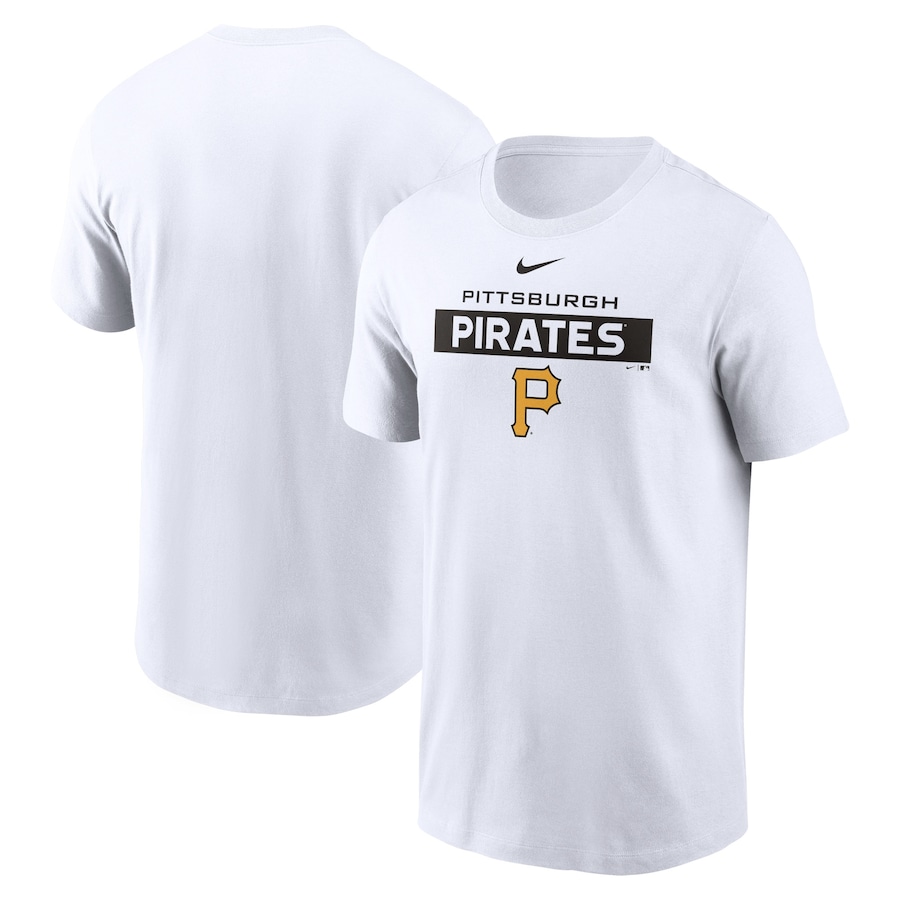 Men's Pittsburgh Pirates Nike White Team T-Shirt Men's Pittsburgh Pirates Nike White Team T-Shirt