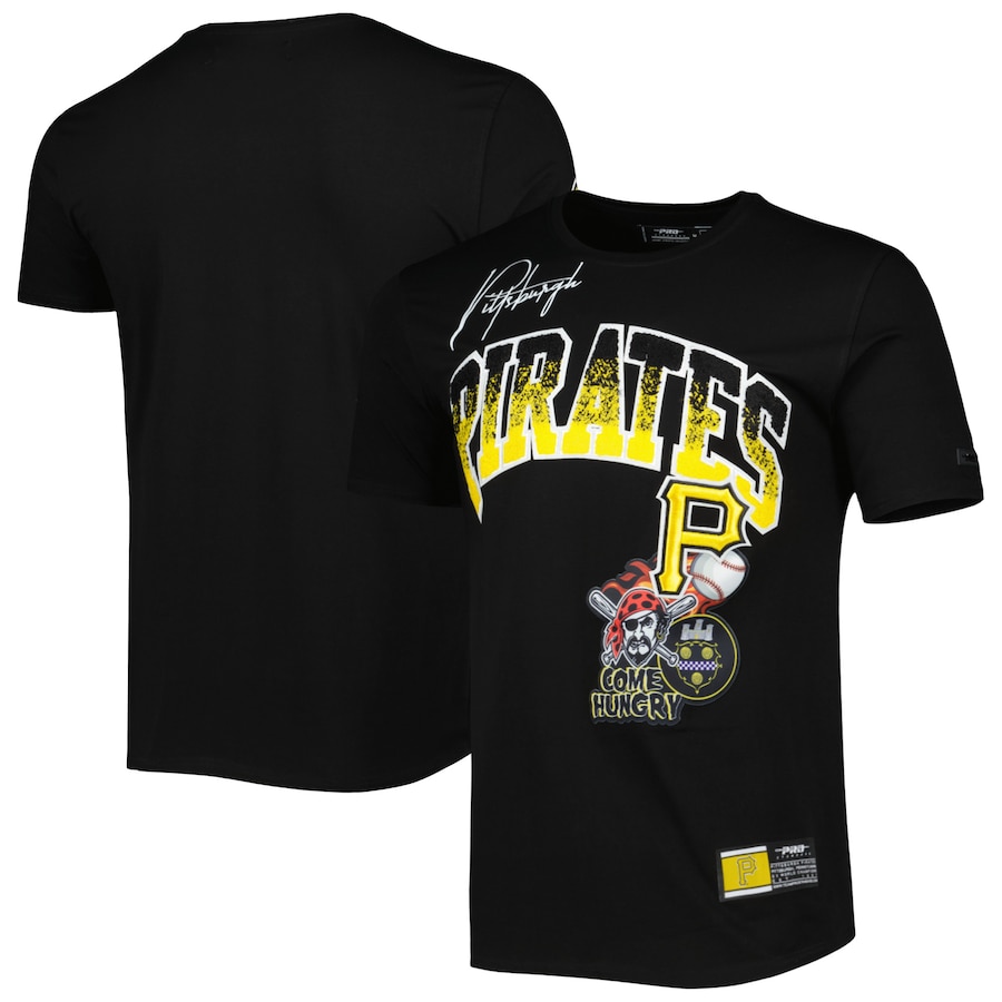 Men's Pittsburgh Pirates Pro Standard Black Hometown T-Shirt Men's Pittsburgh Pirates Pro Standard Black Hometown T-Shirt