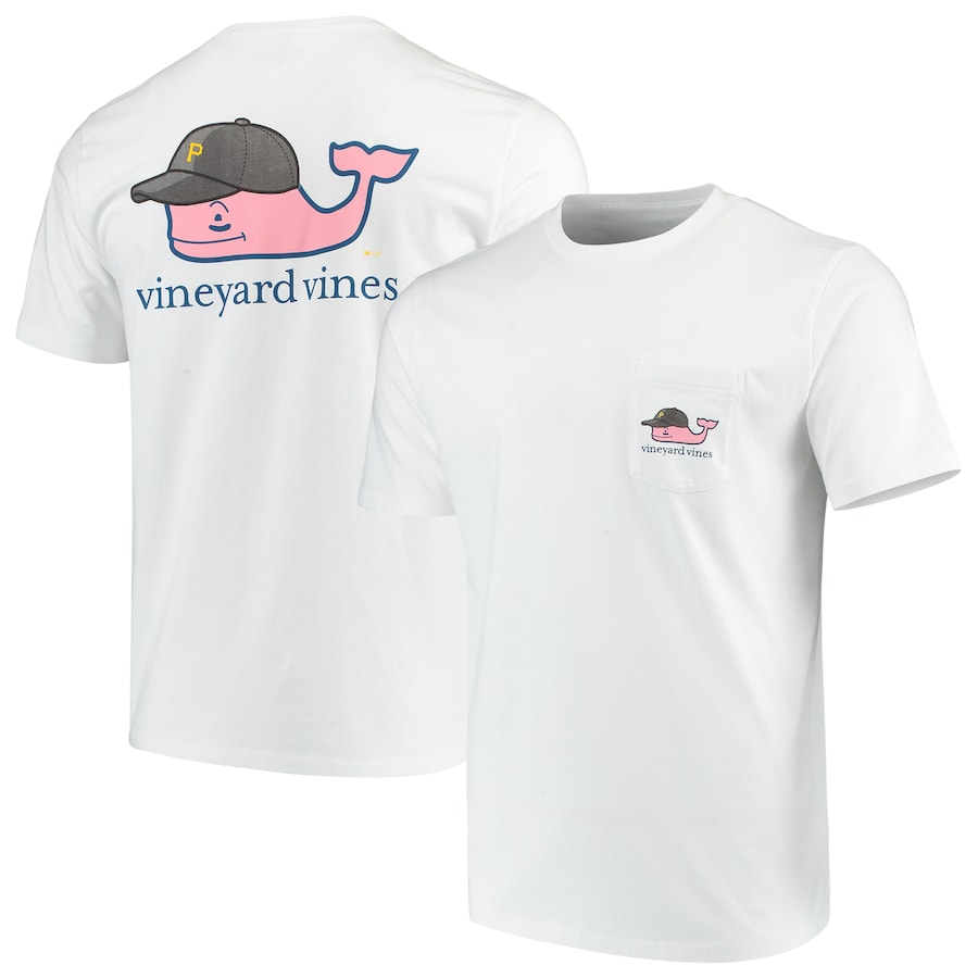 Men's Pittsburgh Pirates Vineyard Vines White Baseball Cap T-Shirt Men's Pittsburgh Pirates Vineyard Vines White Baseball Cap T-Shirt