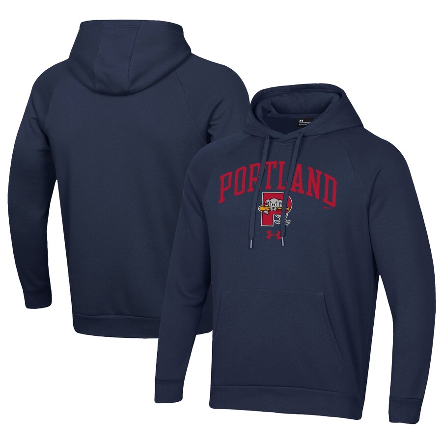 Men's Portland Sea Dogs Under Armour Navy All Day Fleece Pullover Hoodie Men's Portland Sea Dogs Under Armour Navy All Day Fleece Pullover Hoodie