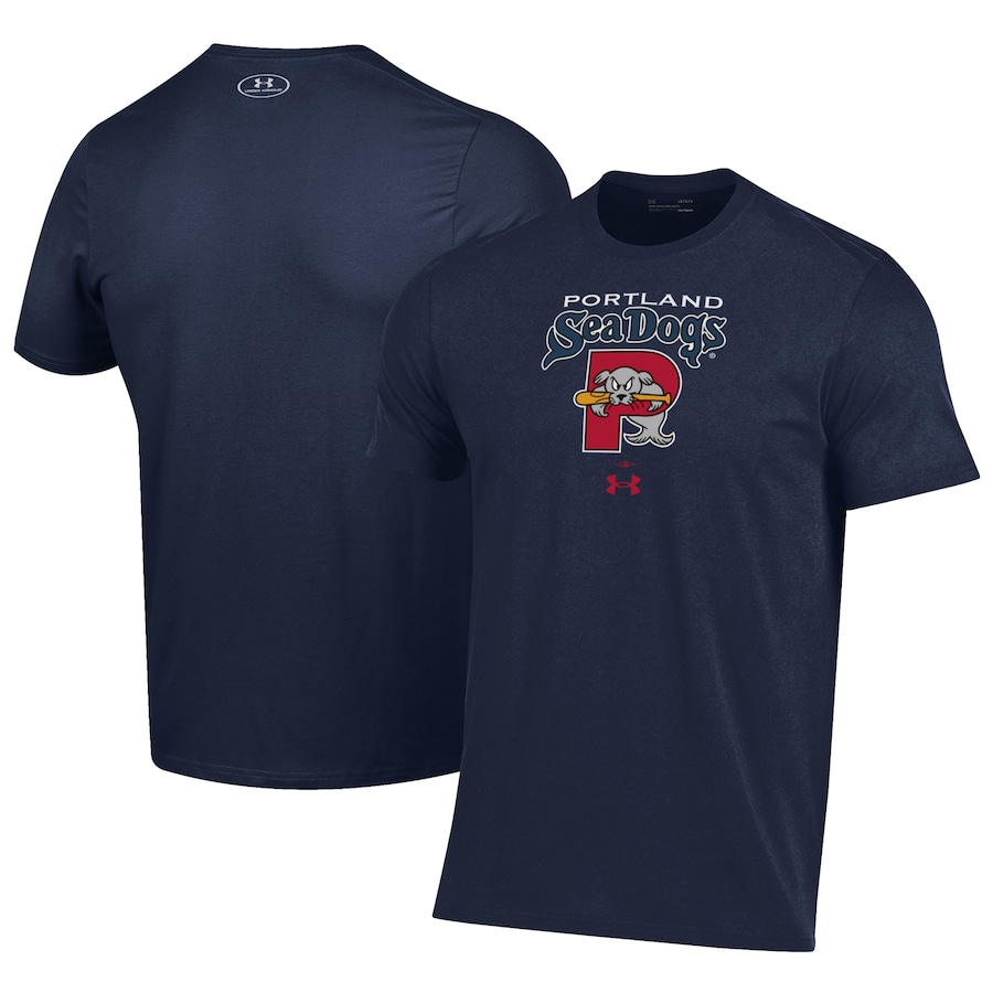 Men's Portland Sea Dogs Under Armour Navy Performance T-Shirt