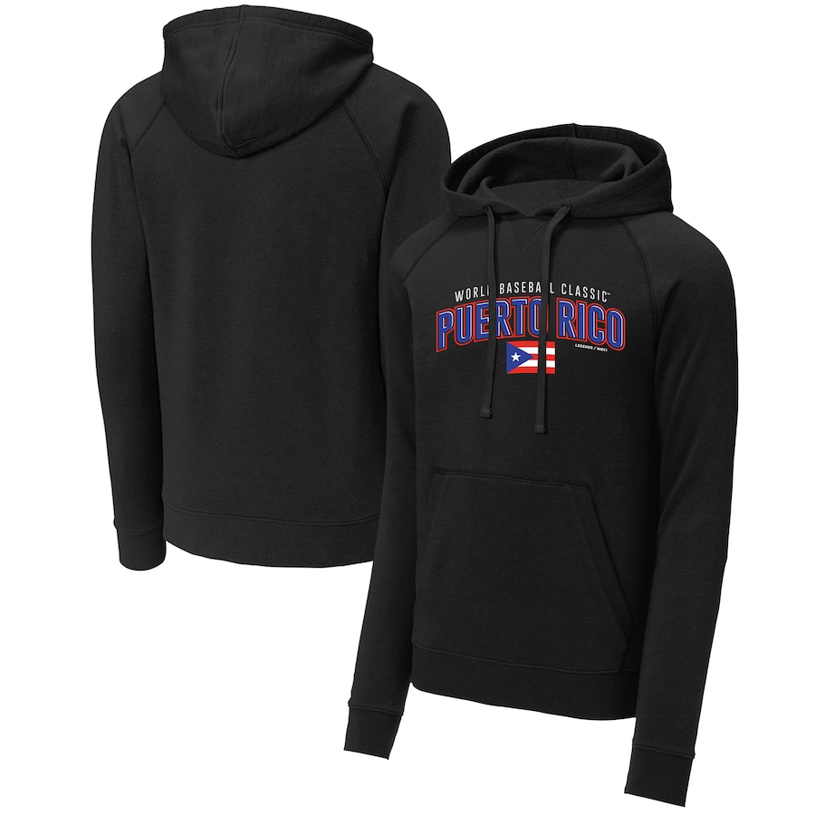 Men's Puerto Rico Baseball LEGENDS Black 2023 World Baseball Classic Country Pride Pullover Hoodie Men's Puerto Rico Baseball LEGENDS Black 2023 World Baseball Classic Country Pride Pullover Hoodie