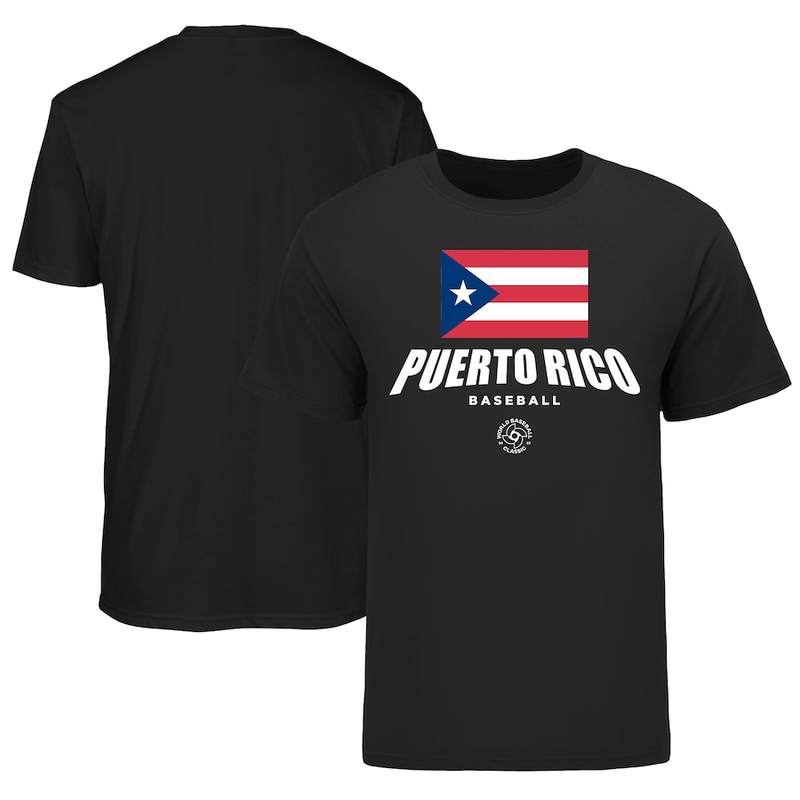 Men's Puerto Rico Baseball LEGENDS Black 2023 World Baseball Classic Federation T-Shirt