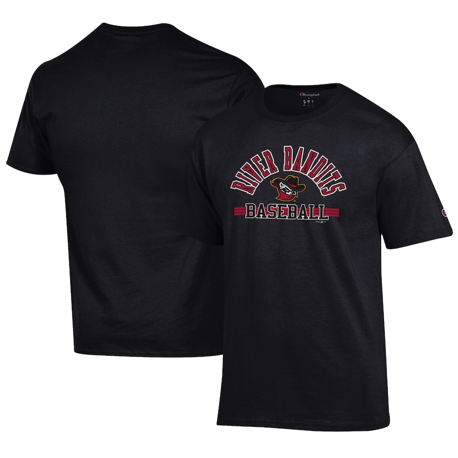 Men's Quad Cities River Bandits Champion Black Jersey T-Shirt