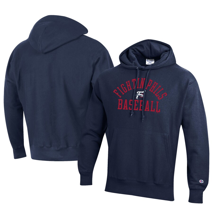 Men's Reading Phillies Champion Navy Baseball Reverse Weave Pullover Hoodie Men's Reading Phillies Champion Navy Baseball Reverse Weave Pullover Hoodie