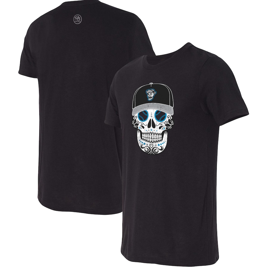 Men's Reyes de Plata de Las Vegas Black Copa de la Diversion Sugar Skull Tri-Blend T-Shirt
