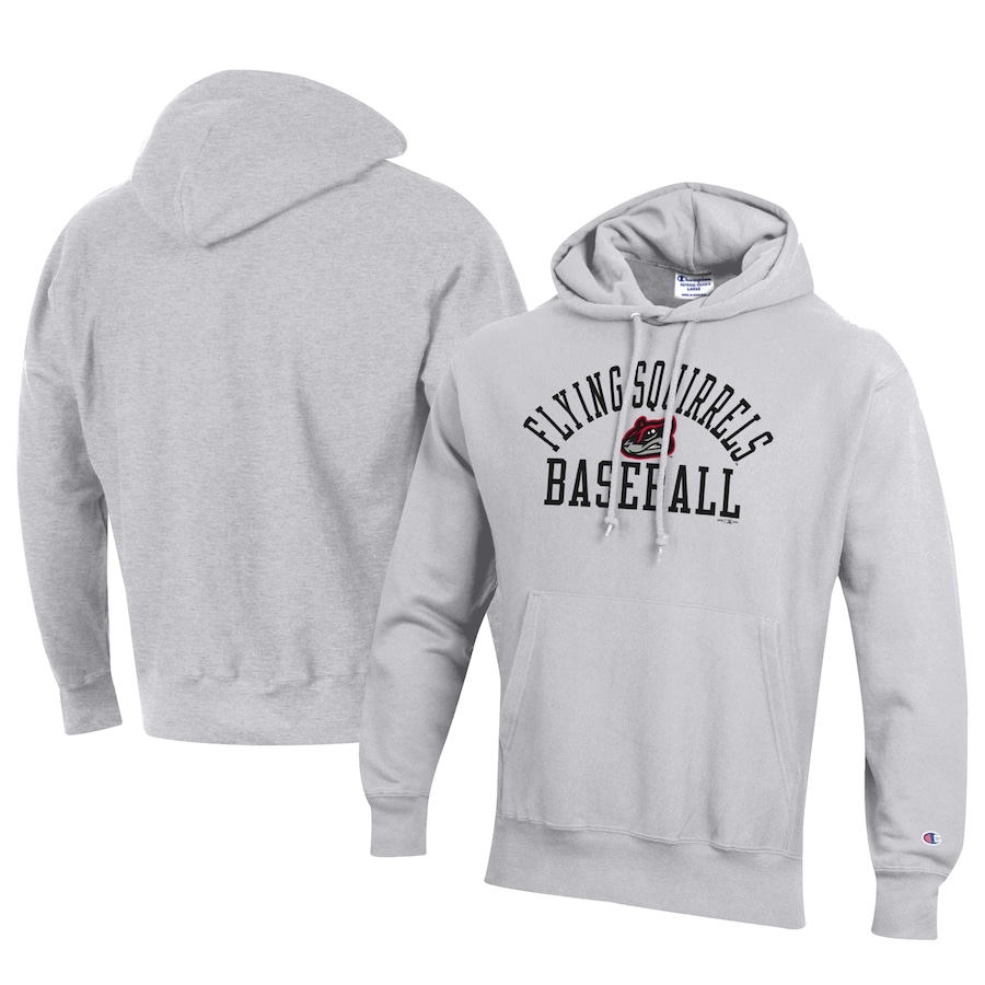 Men's Richmond Flying Squirrels Champion Gray Baseball Reverse Weave Pullover Hoodie Men's Richmond Flying Squirrels Champion Gray Baseball Reverse Weave Pullover Hoodie