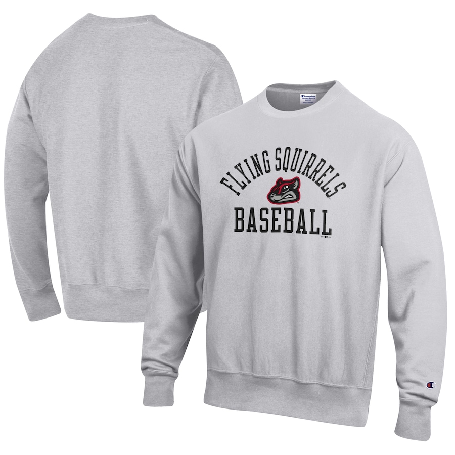 Men's Richmond Flying Squirrels Champion Gray Baseball Reverse Weave Pullover Sweatshirt Men's Richmond Flying Squirrels Champion Gray Baseball Reverse Weave Pullover Sweatshirt