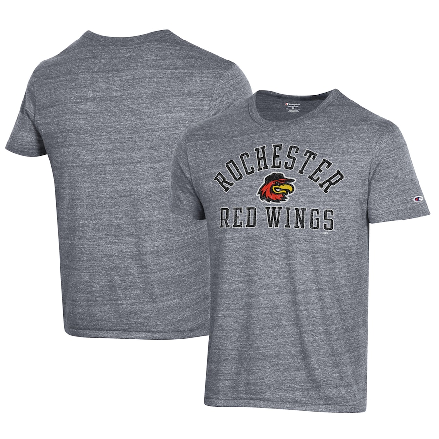 Men's Rochester Red Wings Champion Gray Ultimate Tri-Blend T-Shirt
