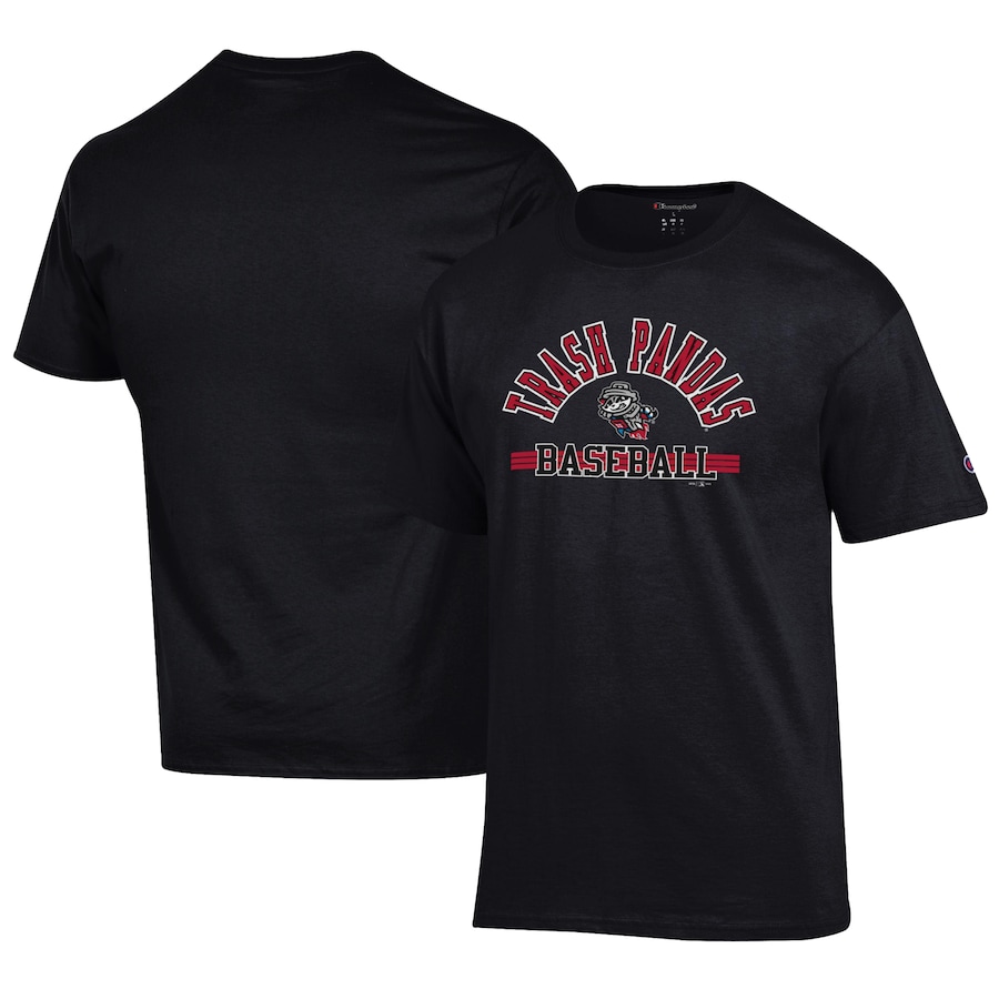 Men's Rocket City Trash Pandas Champion Black Jersey T-Shirt