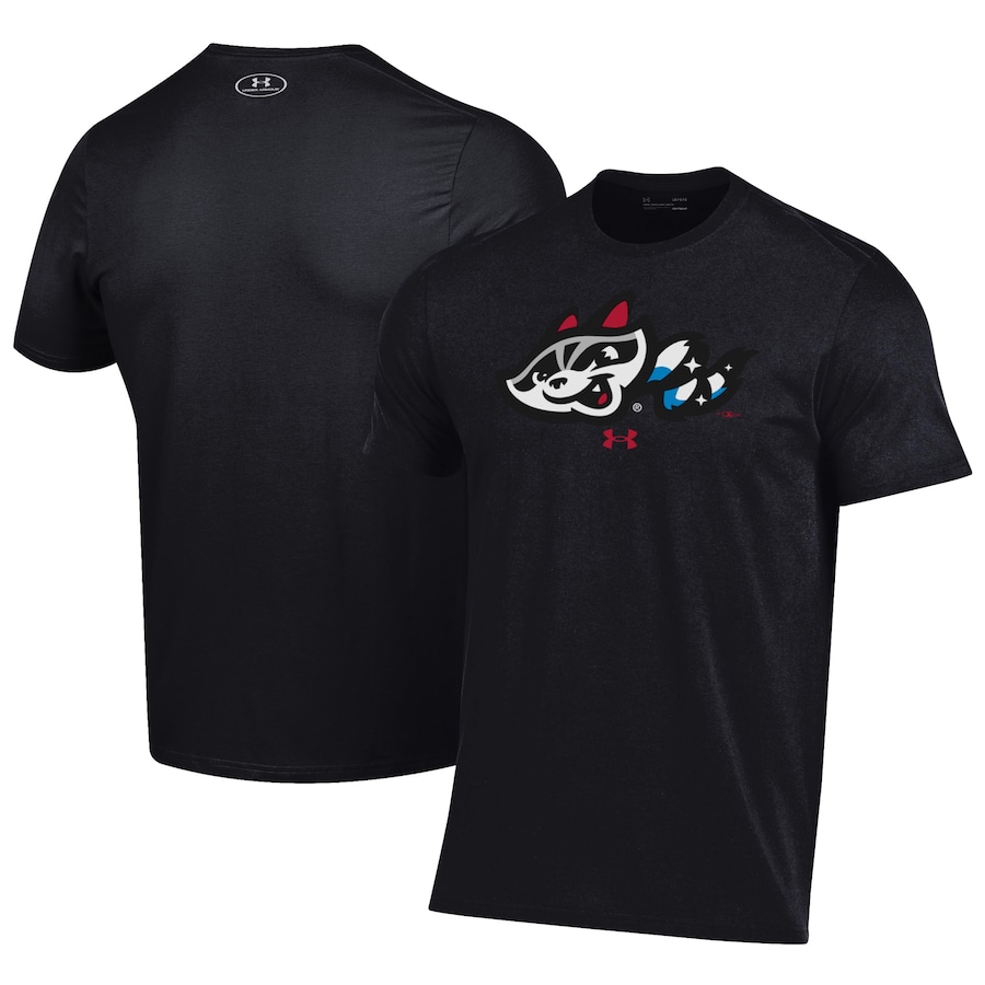Men's Rocket City Trash Pandas Under Armour Black Performance T-Shirt Men's Rocket City Trash Pandas Under Armour Black Performance T-Shirt