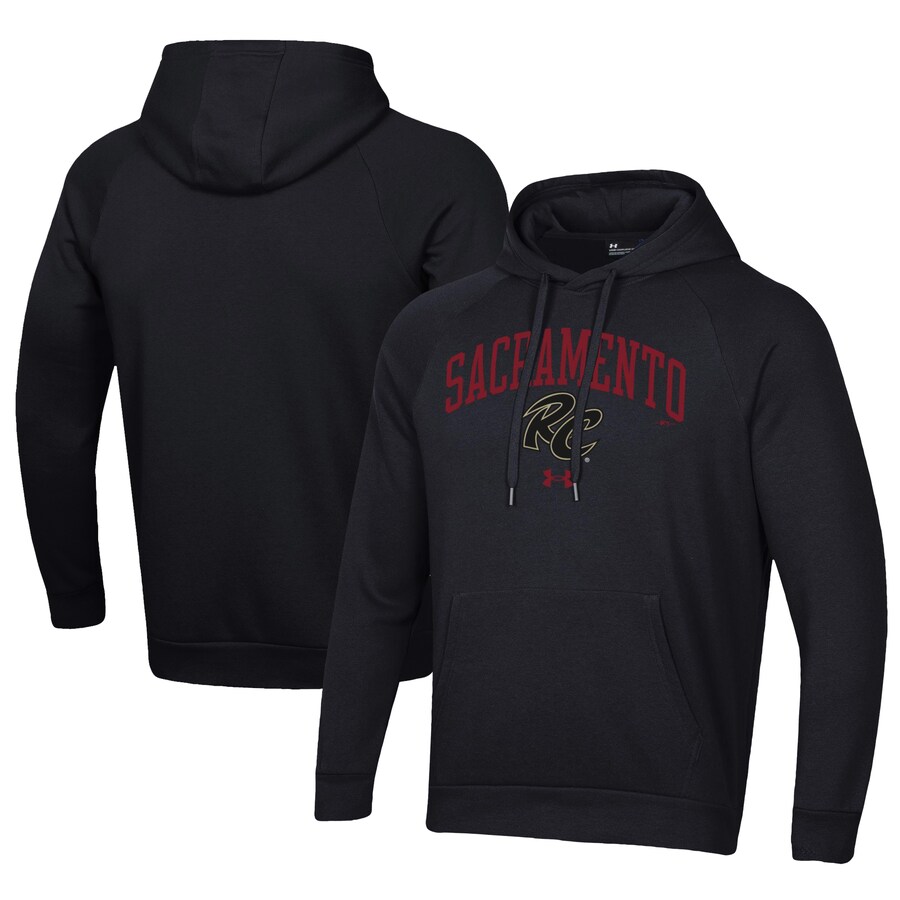 Men's Sacramento River Cats Under Armour Black All Day Fleece Pullover Hoodie Men's Sacramento River Cats Under Armour Black All Day Fleece Pullover Hoodie