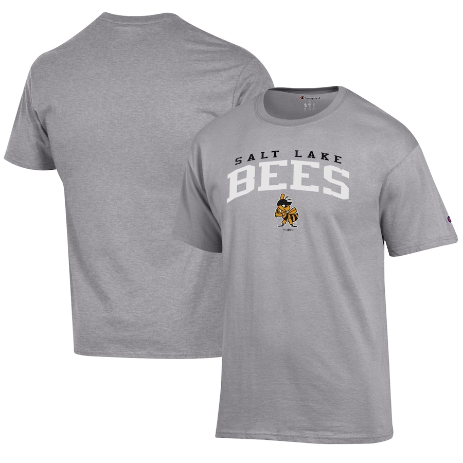 Men's Salt Lake Bees Champion Gray Jersey T-Shirt Men's Salt Lake Bees Champion Gray Jersey T-Shirt