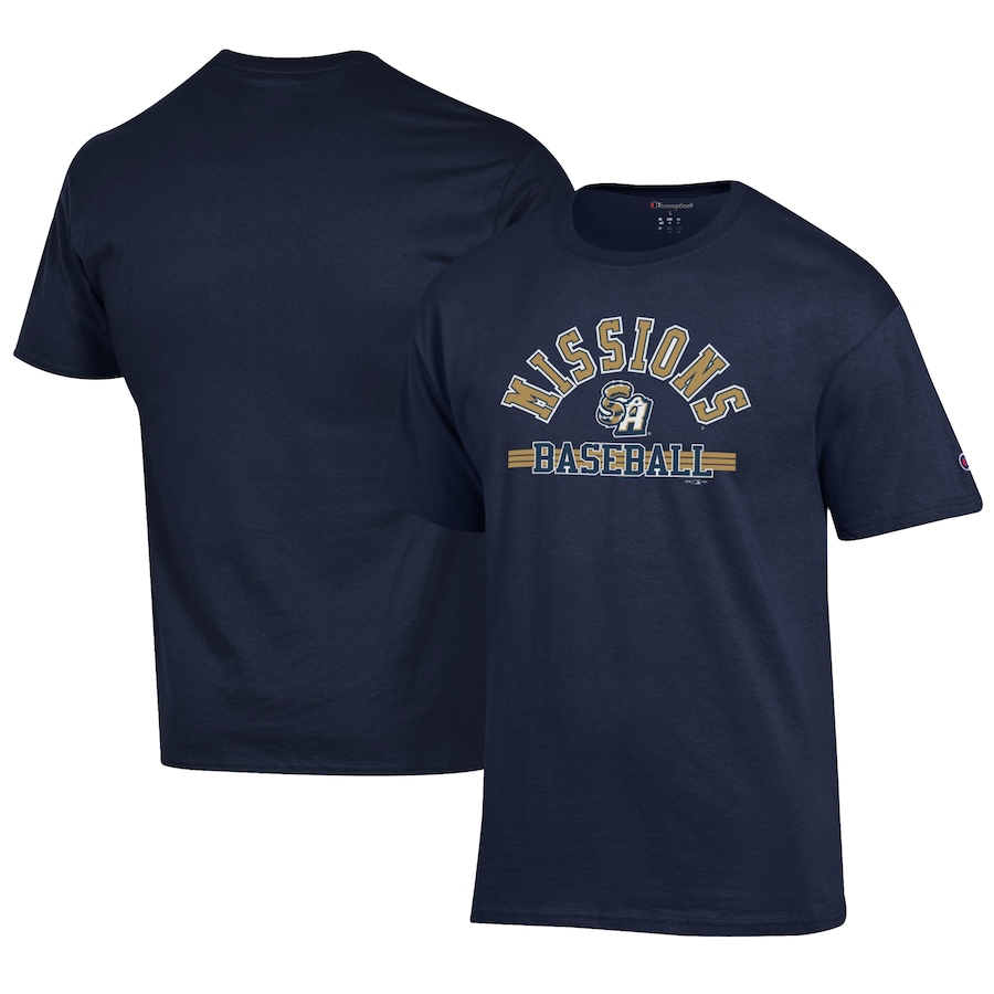Men's San Antonio Missions Champion Navy Logo Jersey T-Shirt Men's San Antonio Missions Champion Navy Logo Jersey T-Shirt