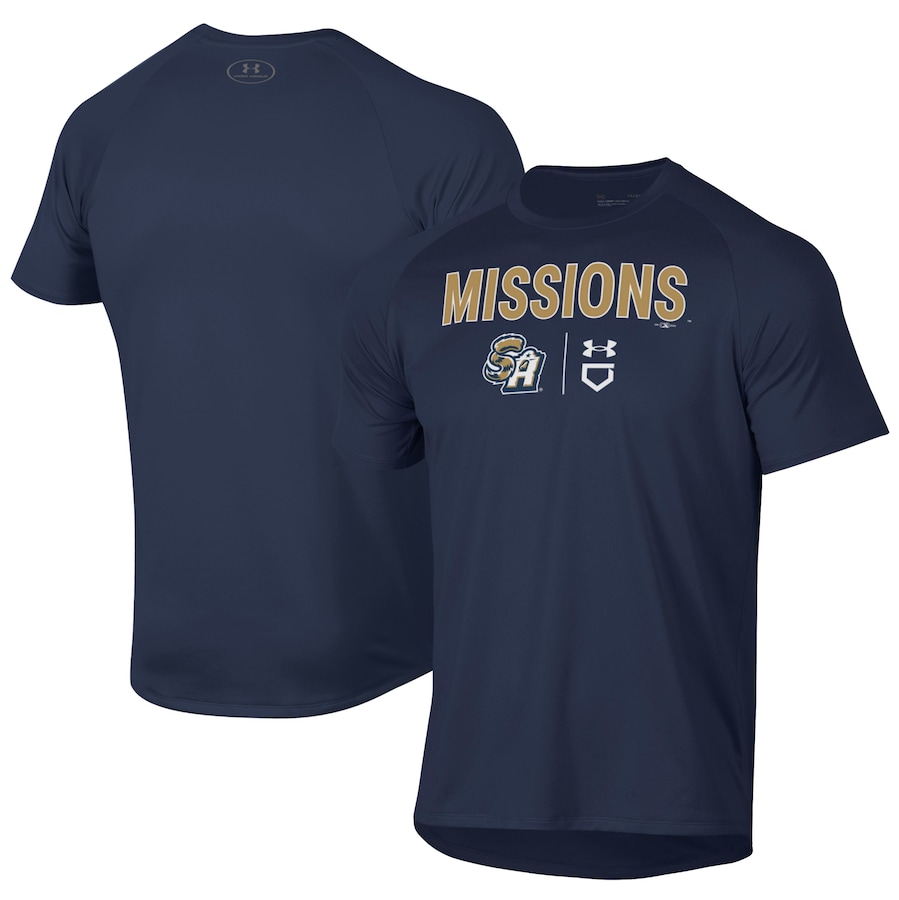 Men's San Antonio Missions Under Armour Navy Tech T-Shirt