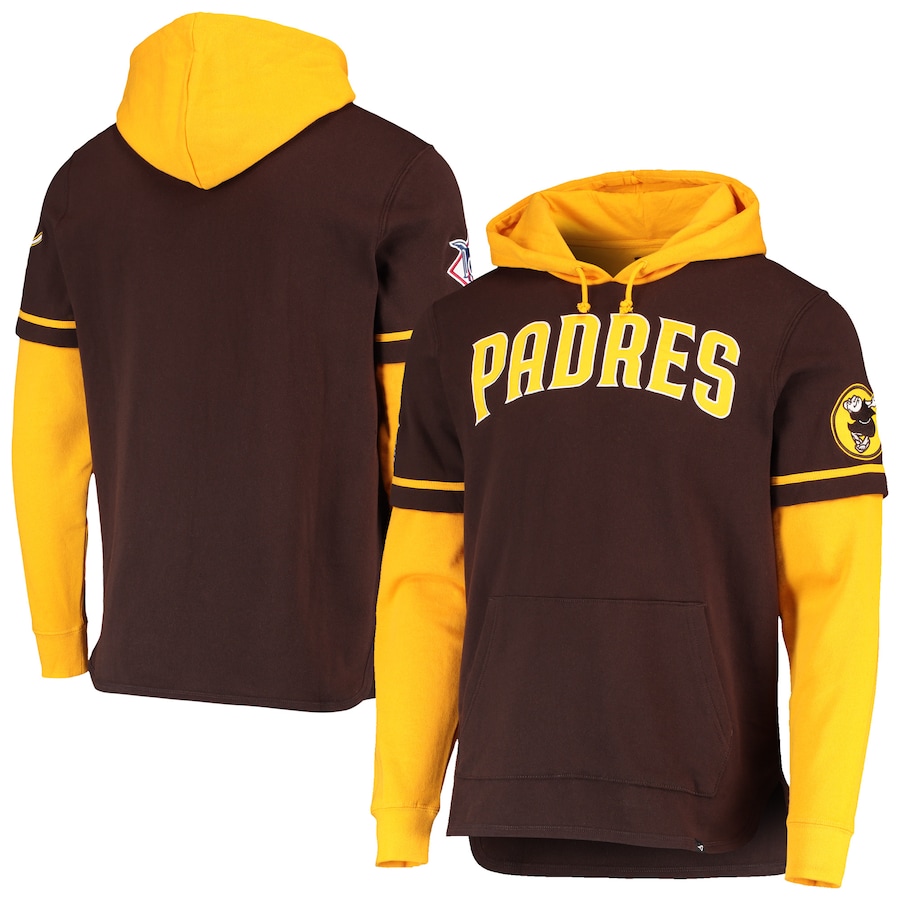 Men's San Diego Padres '47 Brown Trifecta Shortstop Pullover Hoodie Men's San Diego Padres '47 Brown Trifecta Shortstop Pullover Hoodie