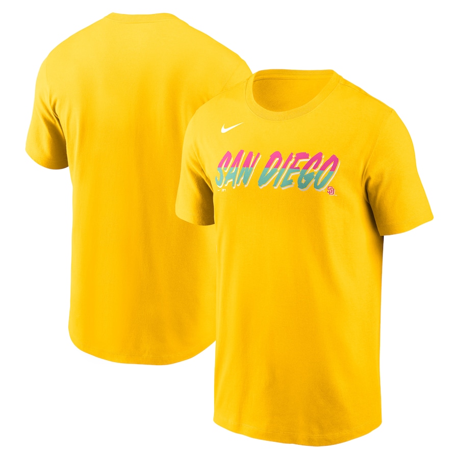 Men's San Diego Padres  Nike Gold City Connect Wordmark T-Shirt
