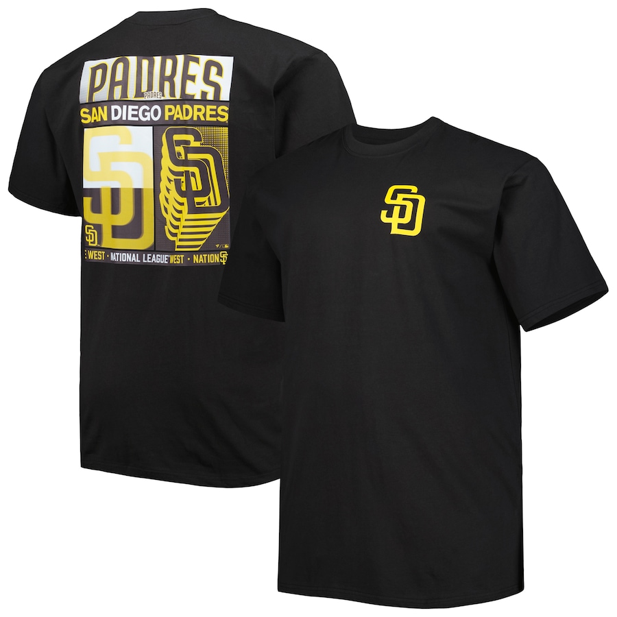 Men's San Diego Padres Black Two-Sided T-Shirt Men's San Diego Padres Black Two-Sided T-Shirt