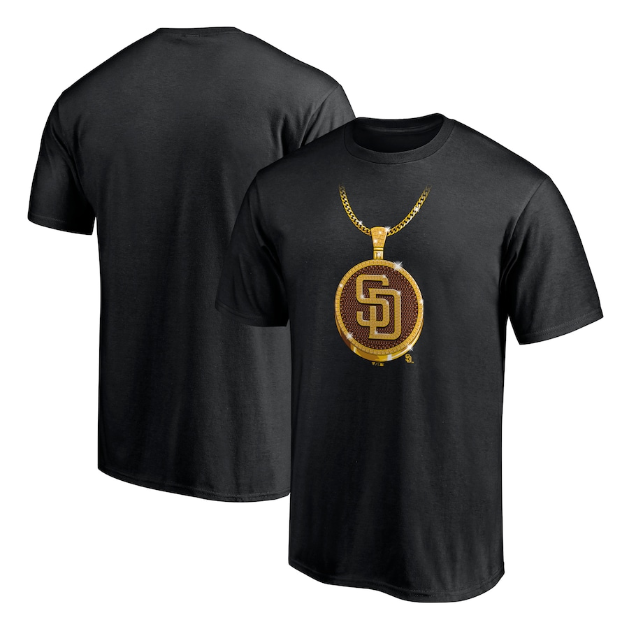 Men's San Diego Padres Black Swag Chain T-Shirt Men's San Diego Padres Black Swag Chain T-Shirt