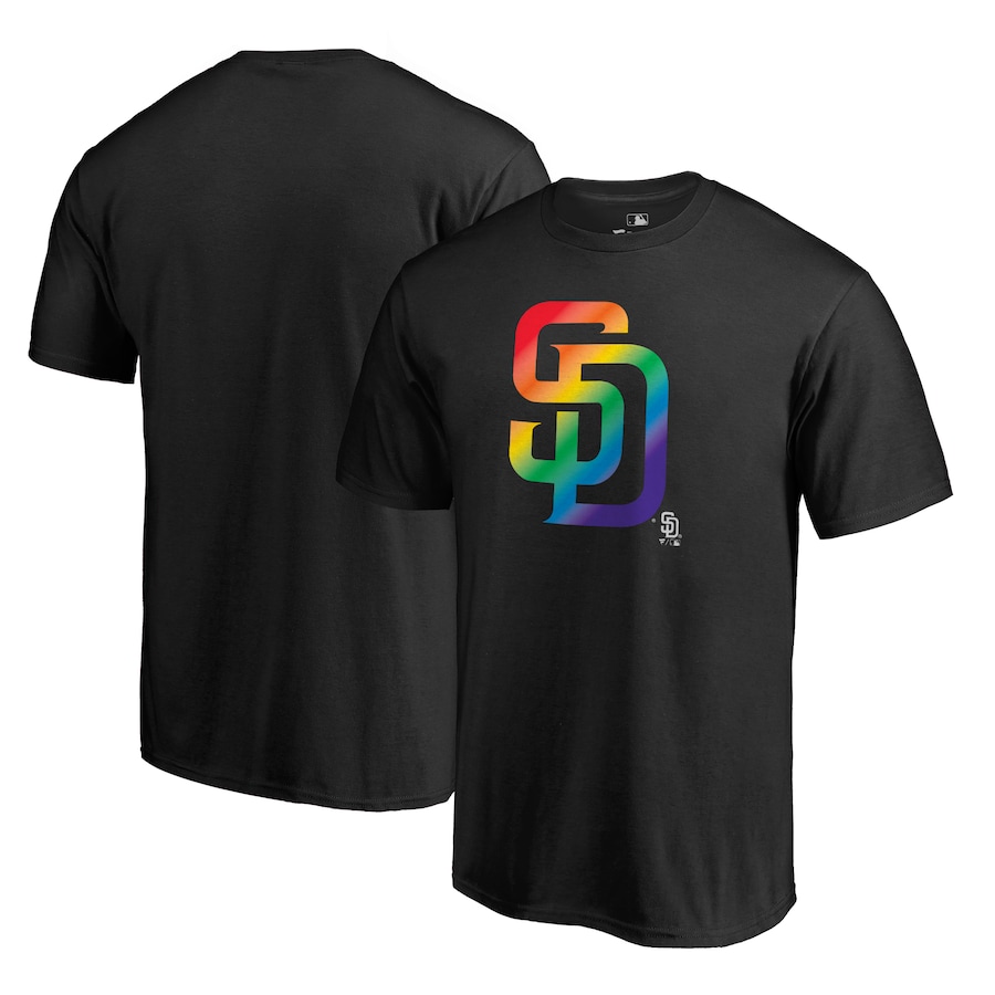 Men's San Diego Padres Black Team Pride Logo T-Shirt