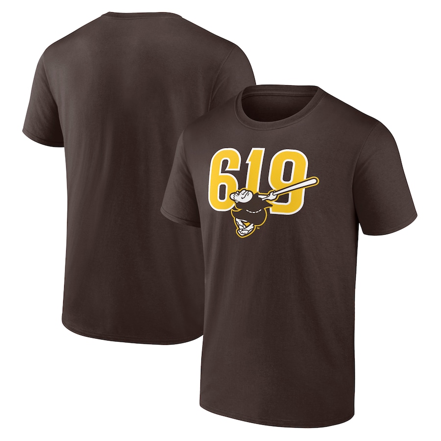 Men's San Diego Padres Brown 619 Beisbol T-Shirt Men's San Diego Padres Brown 619 Beisbol T-Shirt