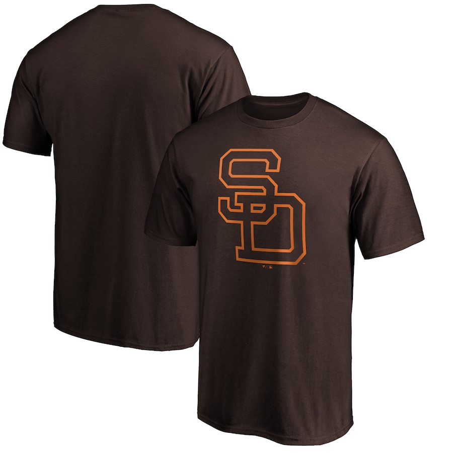 Men's San Diego Padres Brown Cooperstown Collection Huntington Logo T-Shirt Men's San Diego Padres Brown Cooperstown Collection Huntington Logo T-Shirt