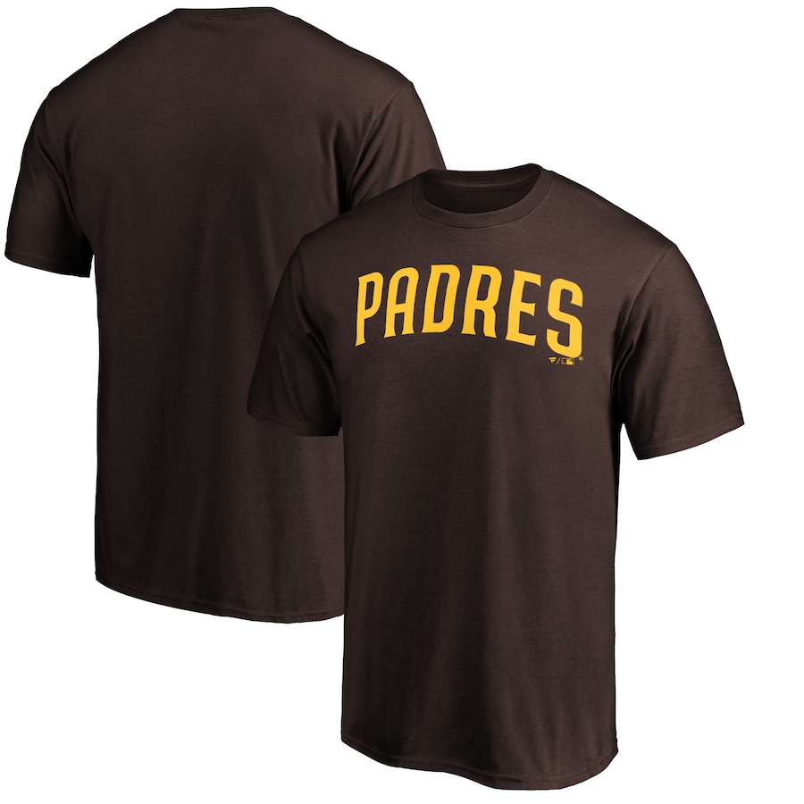 Men's San Diego Padres Brown Official Wordmark Team T-Shirt