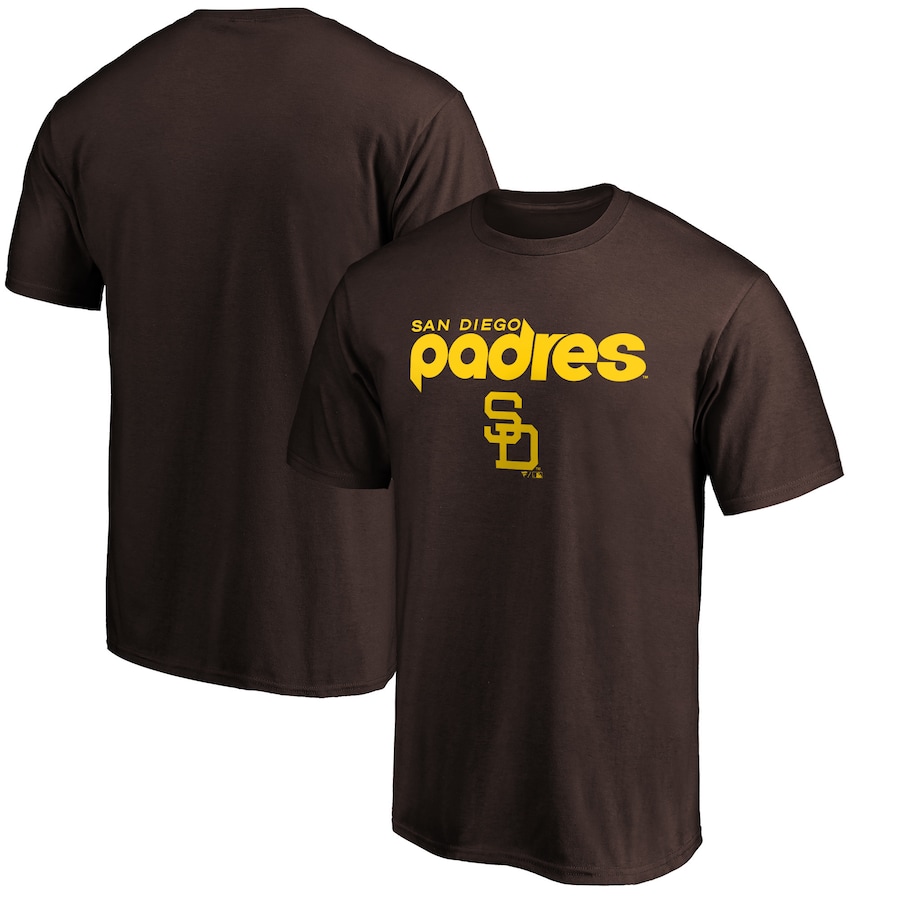 Men's San Diego Padres Brown Team Cooperstown Collection Wahconah T-Shirt